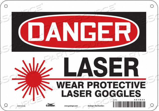 OEM#: 451R43LASER WARNING 10 W 7 H 0.032 THICK от Condor
