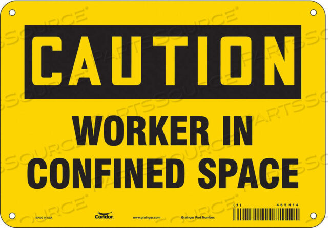 OEM#: 465H14SAFETY SIGN 7 H 10 W ALUMINUM by Condor