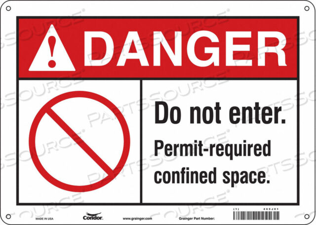 OEM#: 465J01SAFETY SIGN 10 H 14 W PLASTIC by Condor