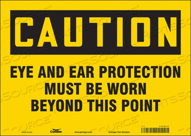 OEM#: 468M28SAFETY SIGN 14 WX10 H 0.004 THICKNESS by Condor