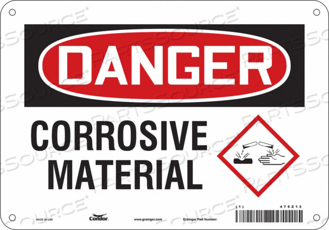CHEMICAL SIGN 10 W 7 H 0.060 THICKNESS