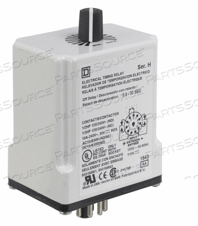 OEM#: 9050JCK28V20ТАЙМЕРНОЕ РЕЛЕ 240 В переменного тока 10 А TJCK от Square D