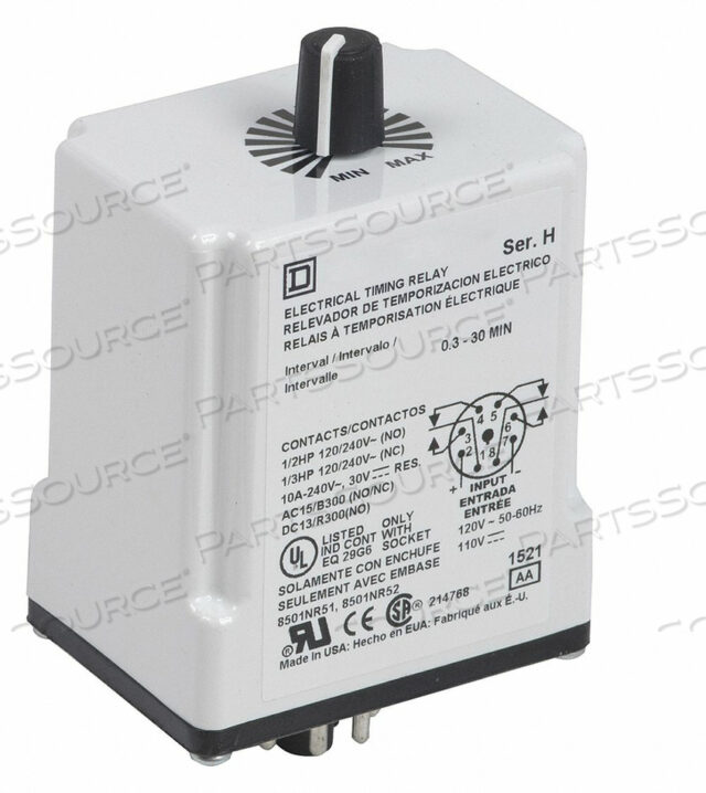 OEM#: 9050JCK41V20ТАЙМЕРНОЕ РЕЛЕ 240 В переменного тока 10 А TJCK от Square D