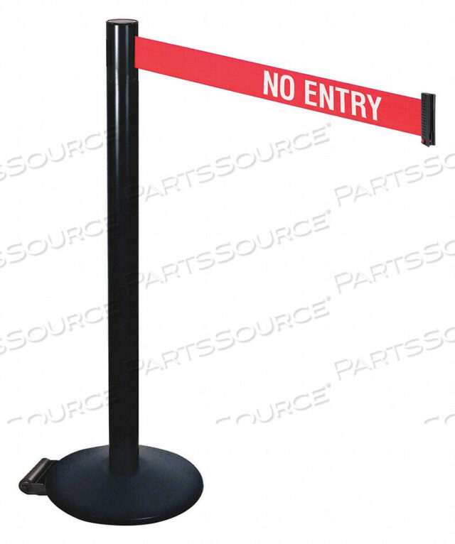 OEM#: 335BA-NEBARRIER POST BLACK 40 IN H NO ENTRY by VISIONTRON Corp.