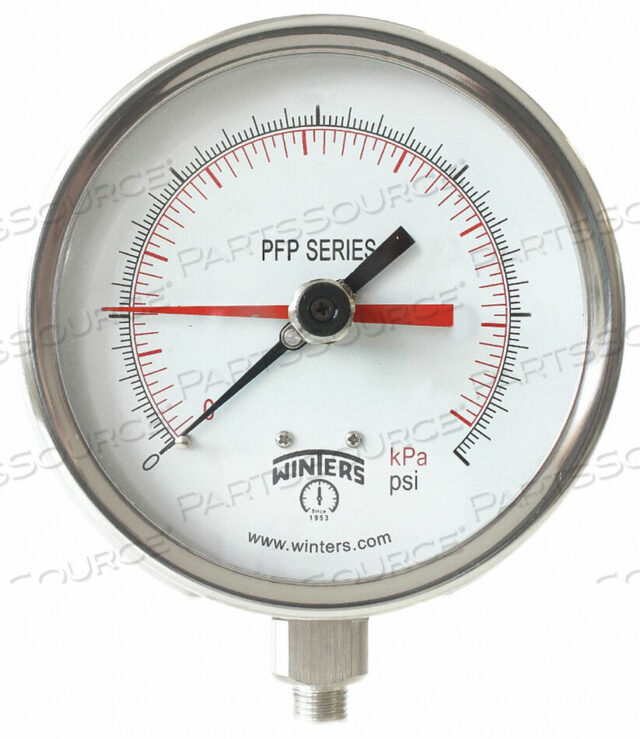 OEM#: PFP714-DRY-45BF-MAXI45МАНОМЕТР 4-1/2 РАЗМЕР ЦИФЕРБЛАТА СЕРЕБРИСТЫЙ от Winters Instruments