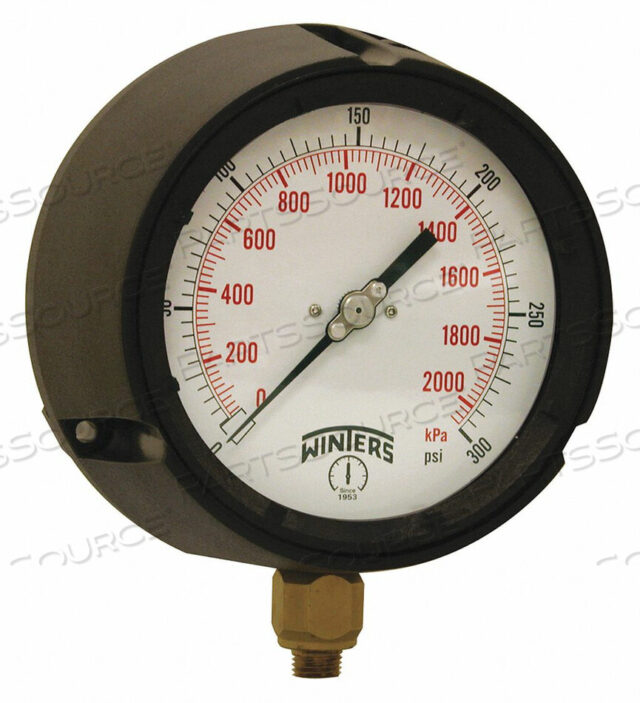 OEM#: PPC5087-G-SG.МАНОМЕТР 4-1/2 РАЗМЕР ЦИФЕРБЛАТА ЧЕРНЫЙ от Winters Instruments
