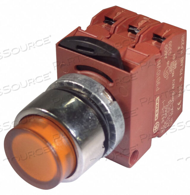 H7058 КНОПКА С ПОДСВЕТКОЙ 22 ММ ОРАНЖЕВАЯ 24 В AC/DC