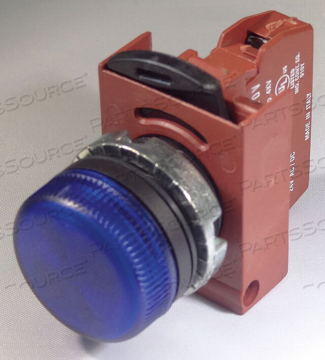 PILOT LIGHT DIFFUSED BLUE 120VAC PLASTIC