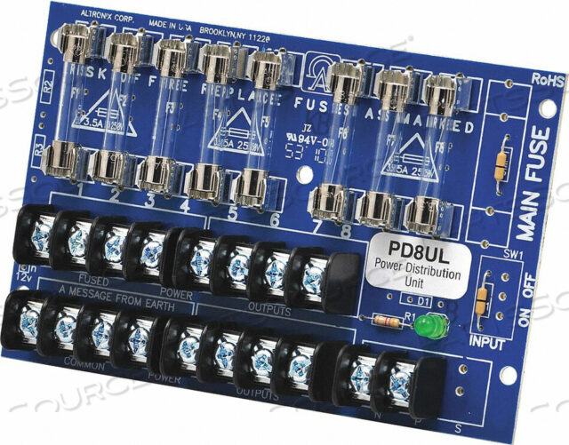 OEM#: PD8ULPOWER DIST MODULE 8 ВЫХОДНОЙ ПРЕДОХРАНИТЕЛЬ от Altronix Corporation