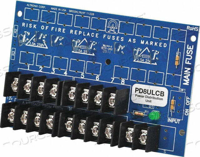OEM#: PD8ULCBPOWER DIST MODULE 8 OUTPUT PTC от Altronix Corporation