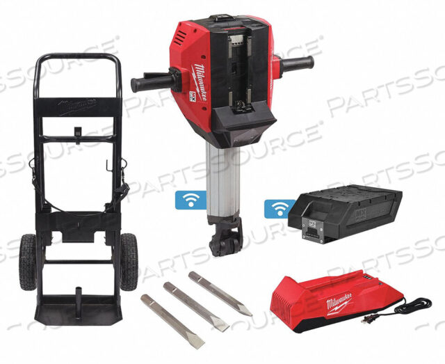 OEM#: MXF368-1XCKIT, ОТБОЙНЫЙ ОТБОЙНИК, 6 А, 1300 уд/мин, с тележкой, зубилами, аккумулятором, зарядным устройством от Milwaukee Electric Tools