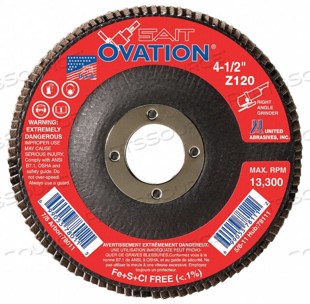 OEM#: 78005ARBOR FLAP DISC 4-1/2 36 EXTRA COARSE от United Abrasives-Sait