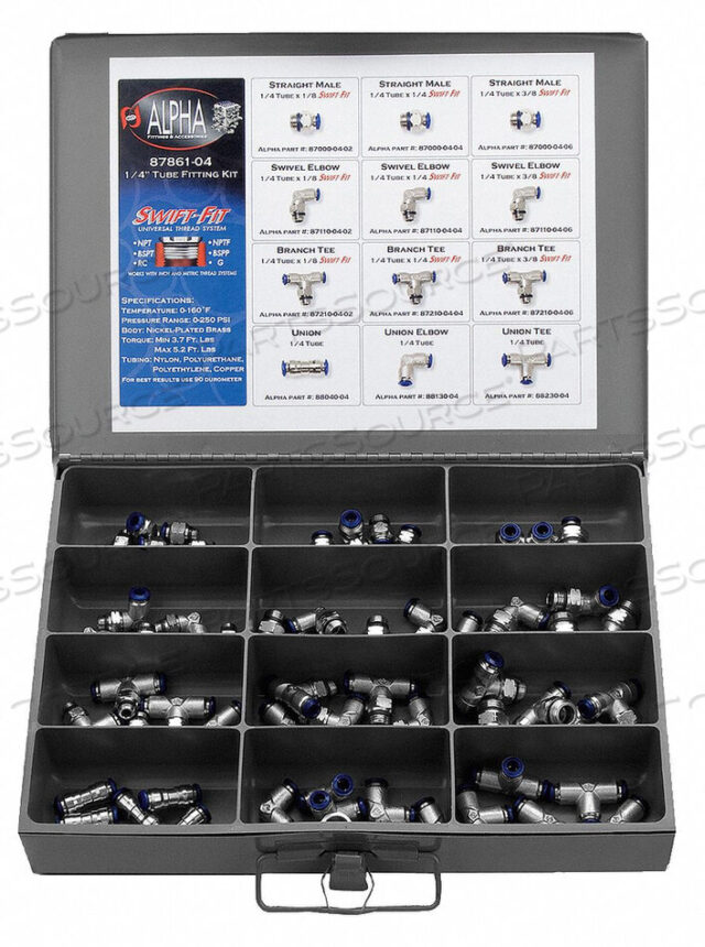 OEM#: 87861-04PTC КОМПЛЕКТ ФИТИНГОВ 60 ШТУК РАЗМЕРОМ 1/4 ДЮЙМА от Aignep USA