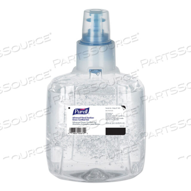 OEM#: 1903-02ADVANCED HAND SANITIZER GREEN CERTIFIED GEL REFILL, ДЛЯ ДИСПЕНСЕРОВ LTX-12, 1200 МЛ, БЕЗ ОТДЫХА, 2 ШТ./КОРОБКА от Purell