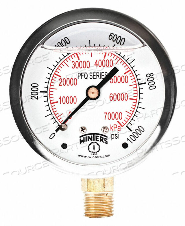 OEM#: PFQ813QUAL SS/BR GAUGE 2.5 1/4LM 10000PSI/KPA от Winters Instruments