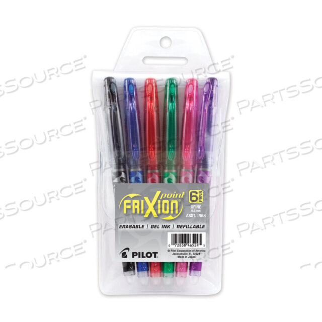 OEM#: 46524FRIXION BALL СТИРАЕМАЯ ГЕЛЕВАЯ РУЧКА, СТЕРЖЕНЬ, СВЕРХТОНКАЯ 0,5 ММ, АССОРТИ ЦВЕТА ЧЕРНИЛ И КОРПУСА, 6 ШТ. В УПАКОВКЕ от Pilot