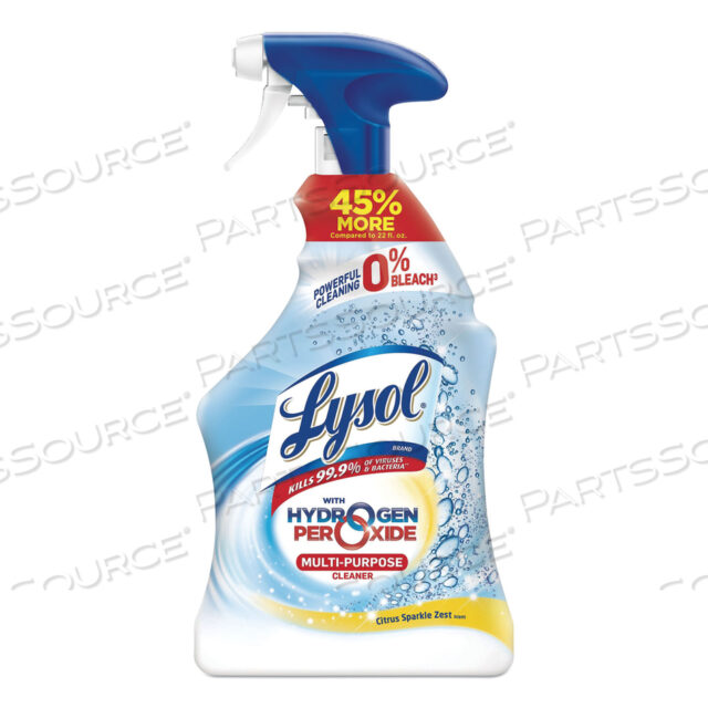 OEM#: 19200-89289МНОГОФУНКЦИОНАЛЬНЫЙ ОЧИСТИТЕЛЬ НА ОСНОВЕ ПЕРЕКИСИ ВОДОРОДА, CITRUS SPARKLE ZEST, 32 УНЦИИ, ТРИГГЕРНЫЙ РАСПЫЛИТЕЛЬ, 9 ШТУК/КОРОБКА от Lysol