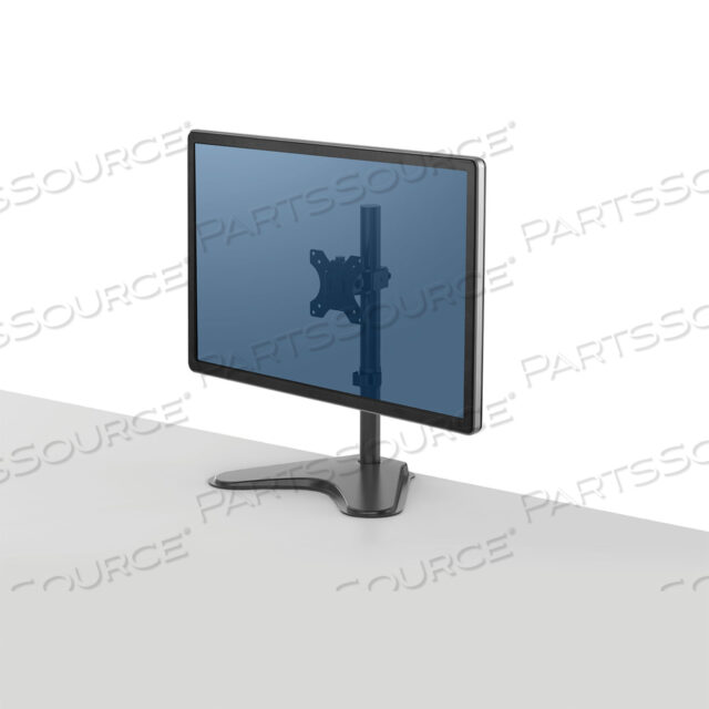 OEM#: 8049601PROFESSIONAL SERIES SINGLE FREESTANDING MONITOR ARM, FOR 32 MONITORS, 11 X 15.4 X 18.3, BLACK, SUPPORTS 17 LB by Fellowes