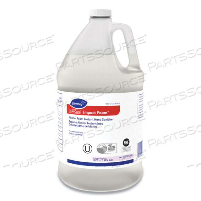 OEM#: 101104202SOFT CARE IMPACT FOAM СПИРТОВОЕ МОМЕНТАЛЬНО ПЕННОЕ ДЕЗИНФИЦИРУЮЩЕЕ СРЕДСТВО ДЛЯ РУК, БУТЫЛКА 1 ГАЛЛОН, АРОМАТ СПИРТА, 4 ШТ./КОРОБКА от Diversey