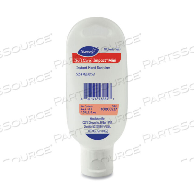 OEM#: 100933937SOFTCARE IMPACT МИНИ-ГЕЛЕВОЕ ДЕЗИНФИЦИРУЮЩЕЕ СРЕДСТВО ДЛЯ РУК, 1,5 УНЦИИ, ФЛАКОН С ОТКИДЫВАЮЩЕЙСЯ КРЫШКОЙ, АРОМАТ СПИРТА, 48 ШТУК В КОРОБКЕ от Diversey