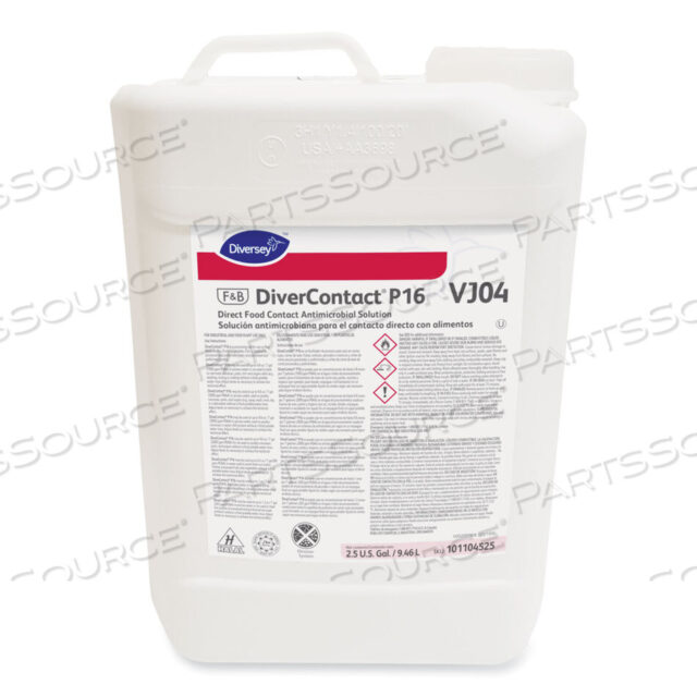 OEM#: 101104525DIVERCONTACT P16 АНТИМИКРОБНЫЙ РАСТВОР ДЛЯ ПРЯМОГО КОНТАКТА С ПИЩЕВЫМИ ПРОДУКТАМИ, БУТЫЛКА ОБЪЕМОМ 2,5 ГАЛЛОНА от Diversey