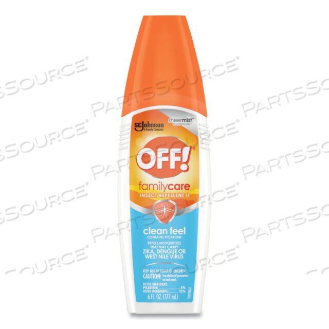 FAMILYCARE CLEAN FEEL СПРЕЙ ОТ НАСЕКОМЫХ, 6 УНЦИЙ, 12 ШТ./КОРОБКА