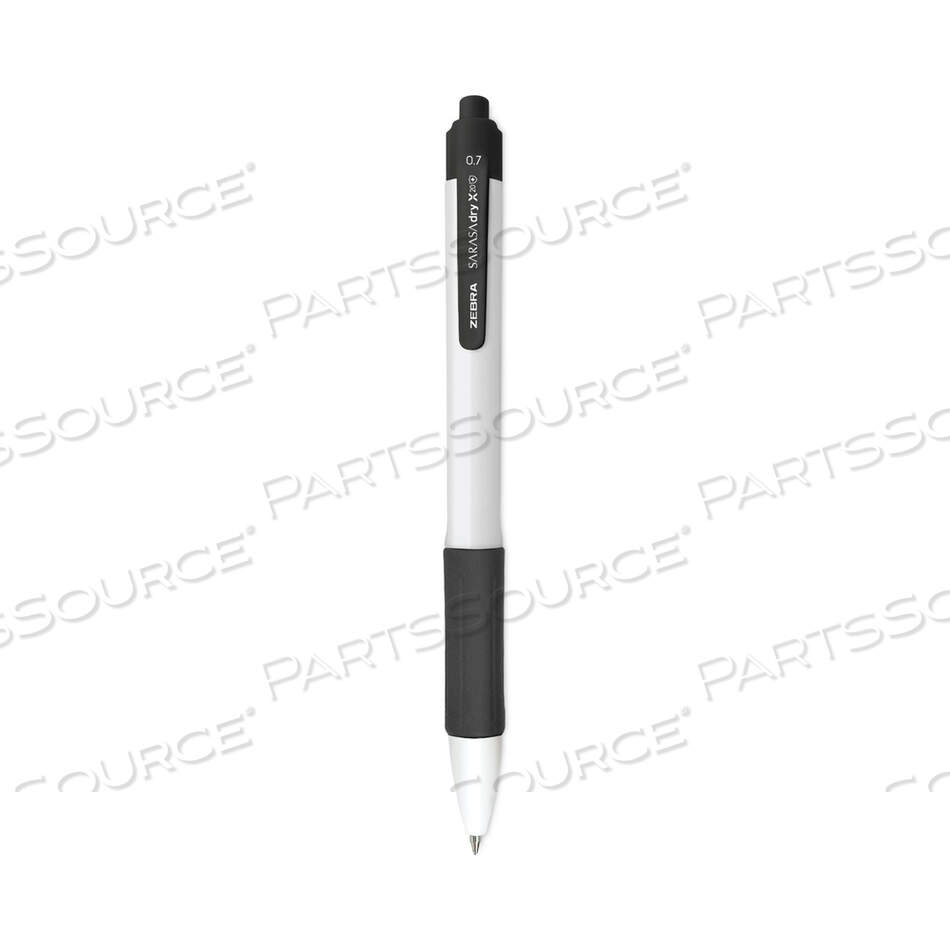 OEM#: 41610ГЕЛЕВАЯ РУЧКА SARASA DRY X20+, ВЫДВИЖНАЯ, ТОНКАЯ 0,7 ММ, ЧЕРНЫЕ ЧЕРНИЛА, БЕЛЫЙ КОРПУС, ДЮЖИНА от Zebra Pen Corporation