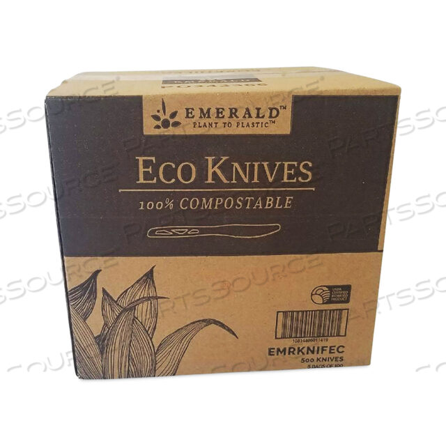 PLANT TO PLASTIC COMPOSTABLE CUTLERY, KNIFE, WHITE, 1,000/CARTON