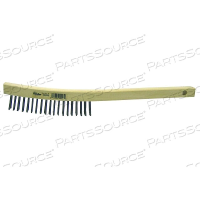 OEM#: 44053ЩЕТКА ДЛЯ УДАЛЕНИЯ ЦЕПЕЙ С ИЗОГНУТОЙ РУЧКОЙ, 14 ДЮЙМОВ, 3 X 19 РЯДОВ, СТАЛЬНАЯ ПРОВОЛОКА, ДЕРЕВЯННАЯ РУЧКА от Weiler
