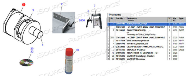 Заменяет Siemens Medical Solutions 8094745WATER PHANTOM_COMPL