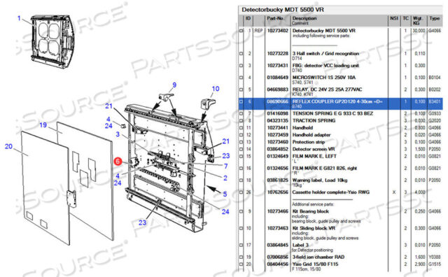 Заменяет Siemens Medical Solutions 8690666REFLEX COUPLER
