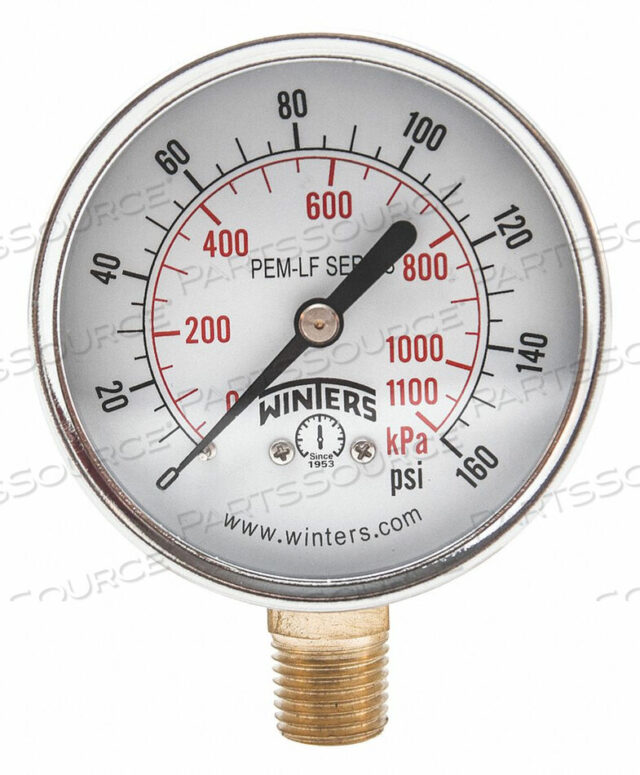 OEM#: PEM215LFJ1380 МАНОМЕТР ДАВЛЕНИЯ 0 ДО 160 PSI 2-1/2 ДЮЙМА от Winters Instruments