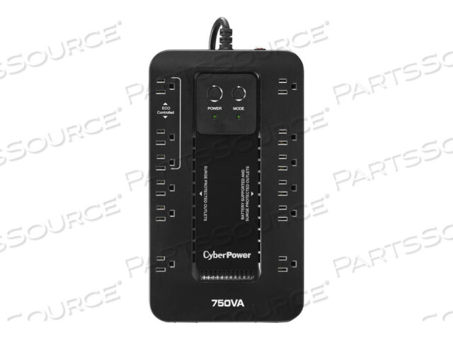 OEM#: EC750GECO (12) 5-15R РОЗЕТКИ 5-ФУТОВЫЙ ШНУР 5-15P ВИЛКА 15A ЗЕЛЕНАЯ RJ11 3 ГОДА ГАРАНТИИ от CyberPower
