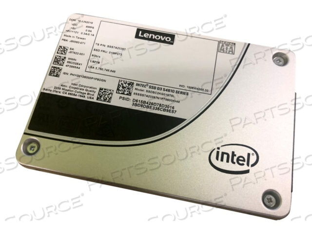 INTEL S4610 MAINSTREAM, SSD, ШИФРОВАНИЕ, 240 ГБ, ГОРЯЧАЯ ЗАМЕНА, 2.5, SATA 6 ГБ/С, 256-БИТ AES, CRU, ДЛЯ THINKSYSTEM SD630 V2 7D1K (2.5)