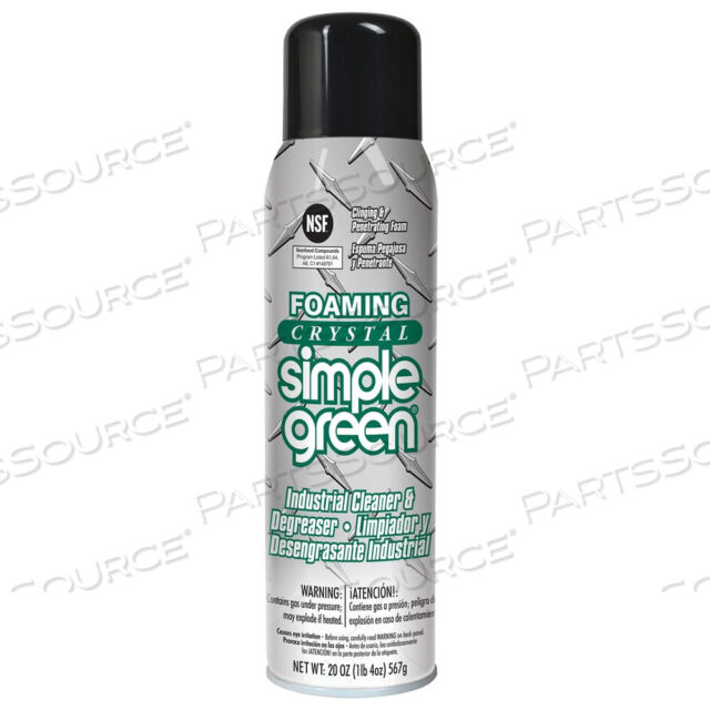 OEM#: 1901019010 SIMPLE GREEN ПЕНЯЩИЙСЯ КРИСТАЛЛИЧЕСКИЙ ОЧИСТИТЕЛЬ И ОБЕЗЖИРИВАТЕЛЬ, 20 УНЦИЙ, АЭРОЗОЛЬ от Simple Green