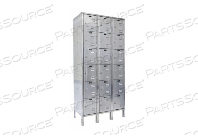 OEM#: USS3288-6BOX LOCKR LOUVERED 3 WIDE 6 TIER SILVER от Hallowell