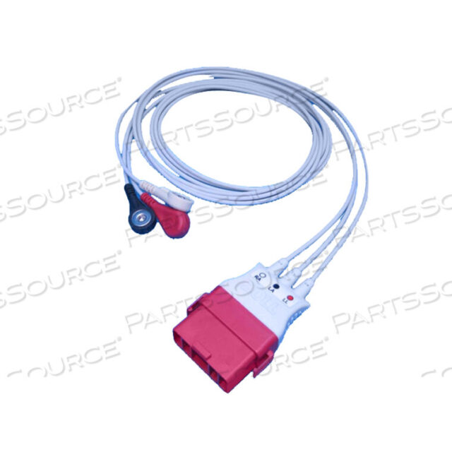 OEM#: 8009-0762-01ONESTEP 3 ОТВЕДЕНИЯ AHA ЭКГ КАБЕЛЬ от ZOLL Medical Corporation