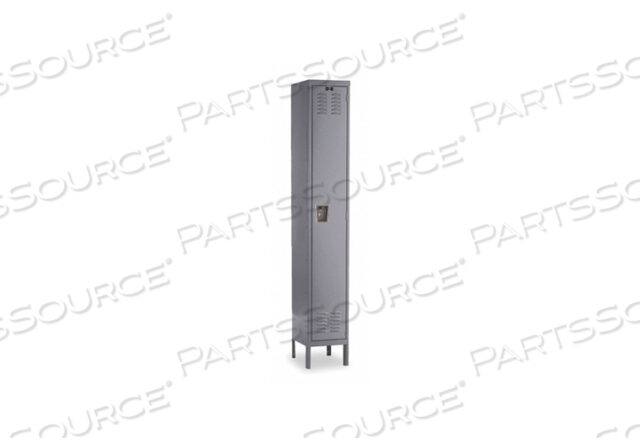 OEM#: U1558-1HGSINGLE TIER 1 DOOR PREMIUM STEEL LOCKER, 15WX15DX72H, DARK GRAY, UNASSEMBLED by Hallowell
