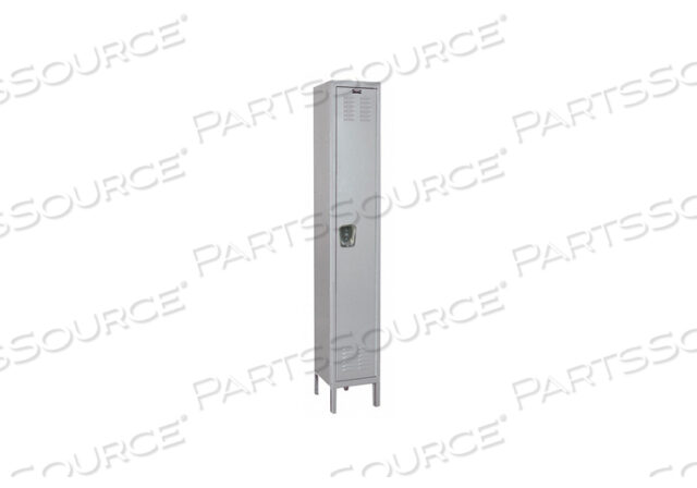 OEM#: UMS1288-1A-PL-AMASSEMBLED ANTIMICROBIAL LOCKER SINGLE TIER 1 WIDE - 12X18X72 - LIGHT GRAY by Hallowell