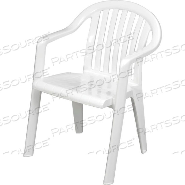 OEM#: US023004Уличное кресло с низкой спинкой из смолы - БЕЛОЕ от Grosfillex