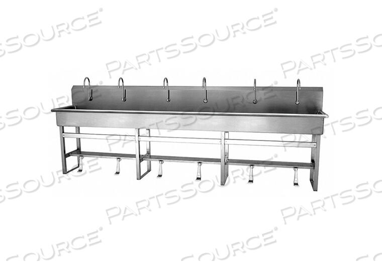 OEM#: 512F НАПОЛЬНАЯ МОЙКА НА 16 ЧЕЛОВЕК С ОДНОЙ ПЕДАЛЬЮ ОТ Sani-Lav