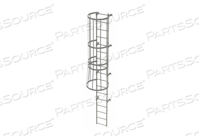OEM#: WLFC111717 СТУПЕНЧАТАЯ СТАЛЬНАЯ ЛЕСТНИЦА С КЛЕТКОЙ, СЕРАЯ, от Tri-Arc