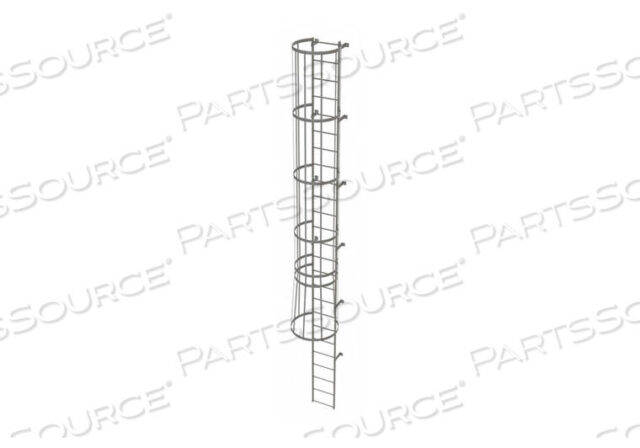 OEM#: WLFC112525 СТУПЕНЧАТАЯ СТАЛЬНАЯ ЛЕСТНИЦА С КЛЕТКОЙ, СЕРАЯ, от Tri-Arc