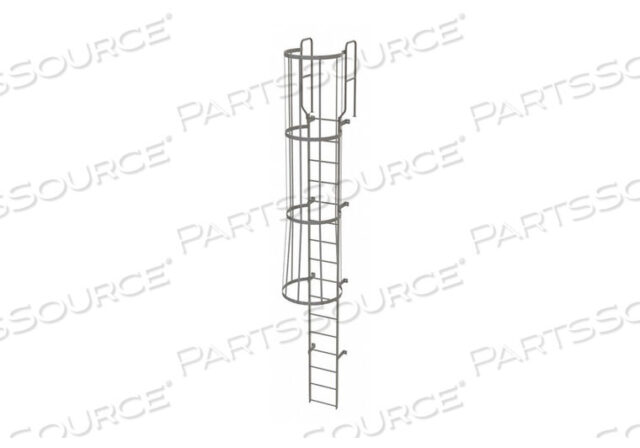 OEM#: WLFC121616 Проходная лестница со стальной решеткой, стационарная, серая, от Tri-Arc
