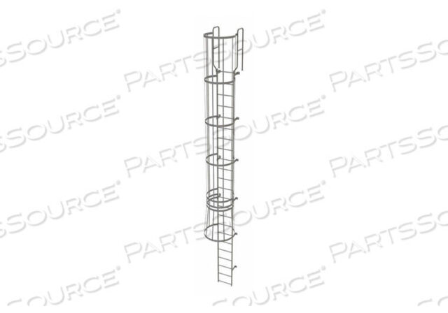 OEM#: WLFC122323 Проходная стационарная лестница со стальной решеткой, серая, Tri-Arc