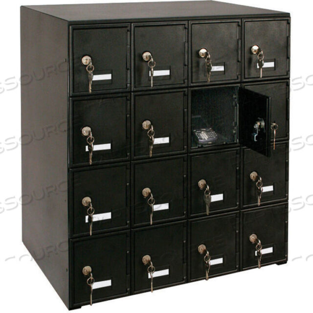 OEM#: UVLOC16B-BLK-2023MKEY16 ДВЕРНОЙ ШКАФЧИК ДЛЯ СОТОВОГО ТЕЛЕФОНА С ЗАМКОМ, 22ШX16DX26В, ЧЕРНЫЙ, СОБРАНО United Visual Products