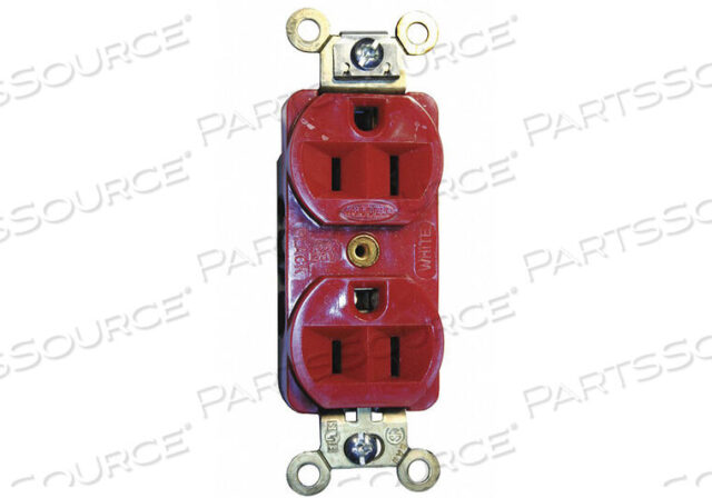 OEM#: HBL5252RRoseptacle duplex 15A 5-15R 125V RED от Hubbell Incorporated, Wiring Device-Kellums