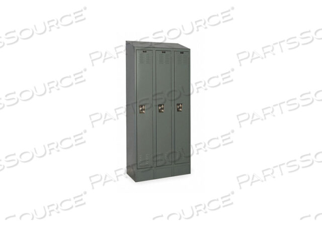 OEM#: URB3288-1ASB-HGREADY-BUILT II ОДНОЯРУСНЫЙ 3-ДВЕРНЫЙ СТАЛЬНОЙ ШКАФЧИК, 12ШX18DX72В, ТЕМНО-СЕРЫЙ, СБОРКА Hallowell