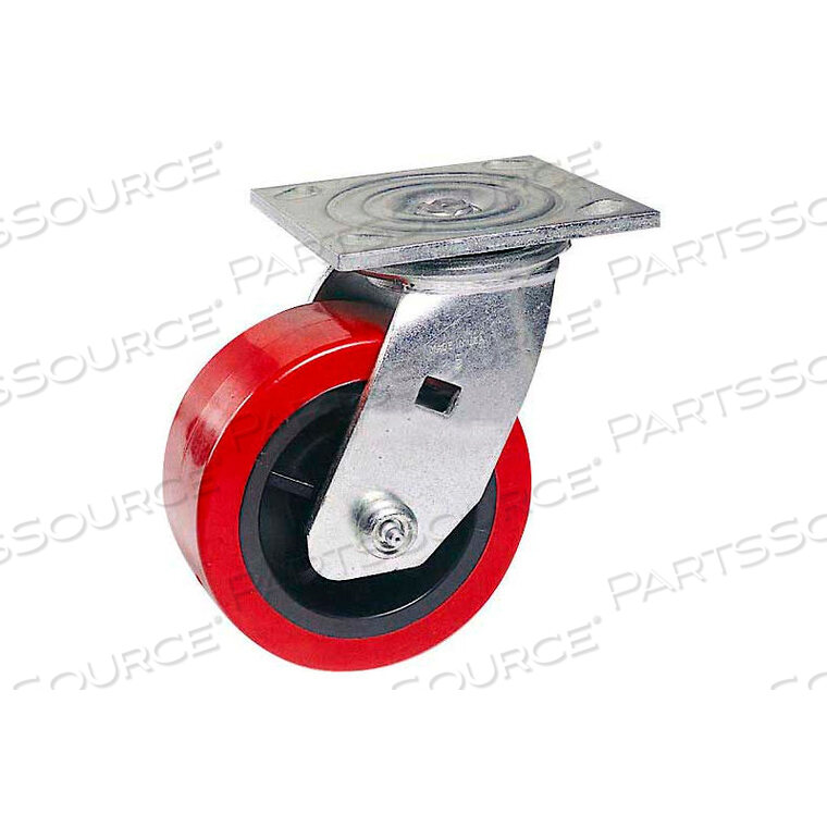 OEM#: 1498-6RBSWIVEL PLATE CASTER 6 Полиуретановое колесо с тормозом от Faultless Caster