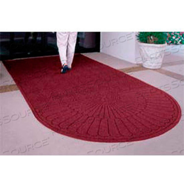 WATERHOG GRAND CLASSIC MAT ОДИН ОВАЛЬНЫЙ / ОДИН ПРЯМОЙ 3 Ш X 10 Л ЧЕРНЫЙ КРАСНЫЙ